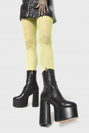 Lamoda Adore You Plataforma Ankle Boots Negros | 3186XLFEZ