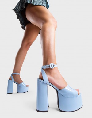 Lamoda All For You Plataforma Sandals Azules | 5489VTXDU