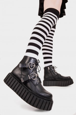 Lamoda Almost Lover Fornido Ankle Creeper Boots Negros | 2945FAEXI