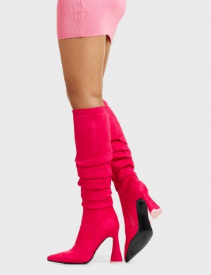 Lamoda Atomic Plataforma Knee High Boots Fucsia | 7459SGBWT
