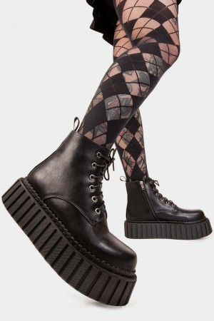 Lamoda Back 2 The Future Fornido Ankle Creeper Boots Negros | 6723GKWJM