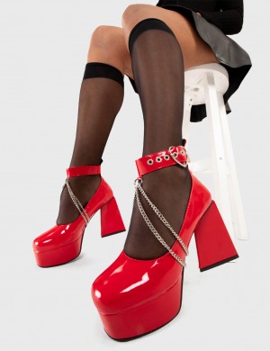 Lamoda Break Up Plataforma Heels Rojos | 8730TAMVW