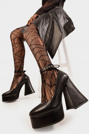 Lamoda Build Me Up Plataforma Heels Negros | 5384CPSHI