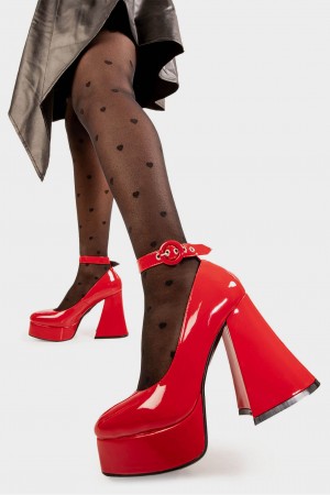 Lamoda Build Me Up Plataforma Heels Rojos | 3297LSJCO