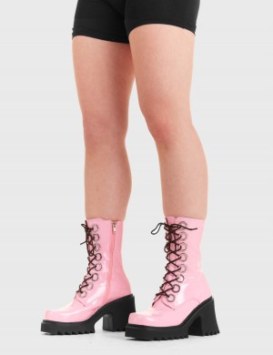 Lamoda Bulletproof Fornido Plataforma Ankle Boots Rosas | 0389YFICD