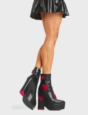 Lamoda Copacetic Fornido Plataforma Ankle Boots Negros | 8365RWGYH