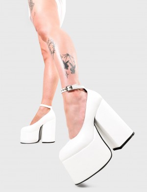 Lamoda Copy My Lingo Plataforma Heels Blancos | 7549EMVUX