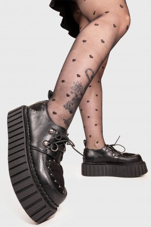 Lamoda Cryptic Love Fornido Creeper Shoes Negros | 1243QIYLP