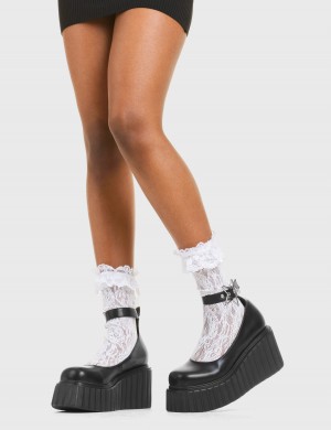 Lamoda DND Fornido Plataforma Creeper Shoes Negros | 3867NFRSH
