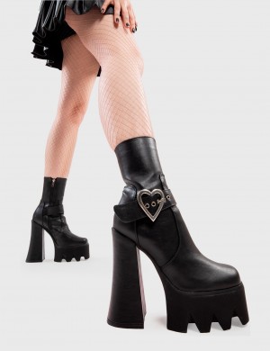 Lamoda Dawnstar Plataforma Ankle Boots Negros | 6237LTZND