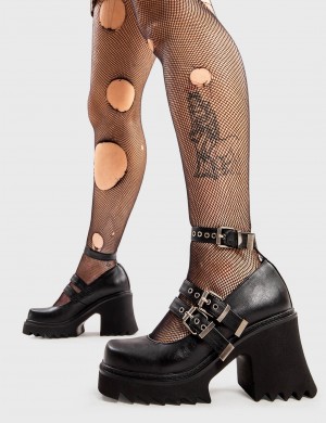 Lamoda Displaced Fornido Mary Jane Shoes Negros | 6413HXQGM