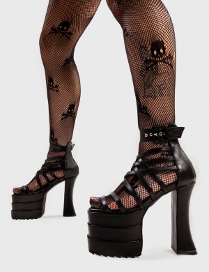 Lamoda Disturbing The Peace Plataforma Sandals Negros | 1594ZAGVB
