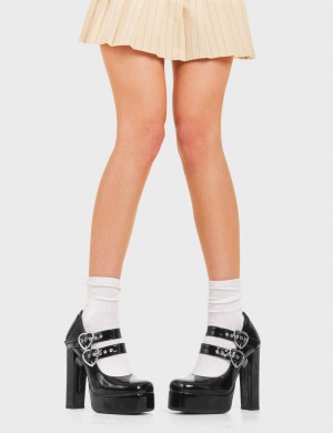 Lamoda Do It Right Plataforma Heels Negros | 8650GFXYM