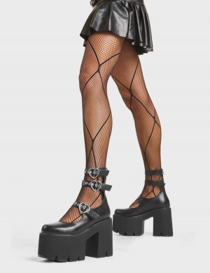 Lamoda Don't Stop Me Fornido Plataforma Ankle Boots Negros | 7918UHSNT