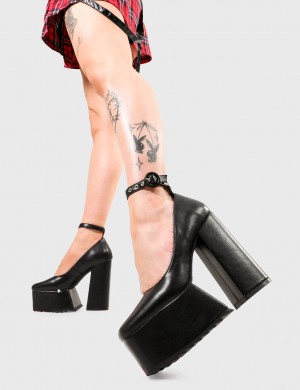 Lamoda Fight Night Plataforma Heels Negros | 7130ZKFXL
