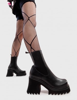 Lamoda Fireflies Fornido Plataforma Ankle Boots Negros | 1439VAQGR