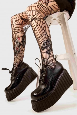 Lamoda Girls On Tour Fornido Plataforma Creeper Shoes Negros | 7082ZNGOI