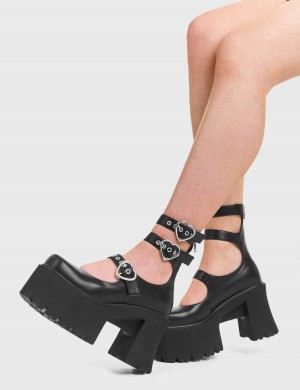 Lamoda Good Riddance Fornido Plataforma Ankle Boots Negros | 9457NHRJS