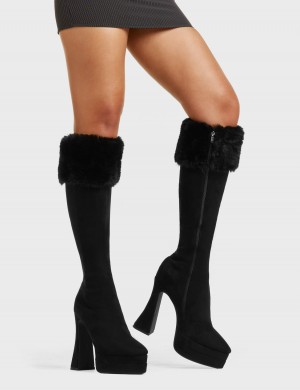 Lamoda Good Soul Plataforma Knee High Boots Negros | 0593XWMCK