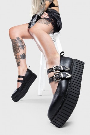 Lamoda I'm A Believer Fornido Plataforma Creeper Shoes Negros | 3029BSGZW
