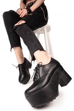 Lamoda Impressions Fornido Plataforma Shoes Negros | 4602UFJOG