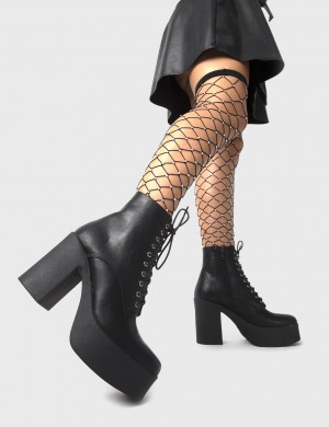 Lamoda Insomnia Plataforma Ankle Boots Negros | 8542XMHPK