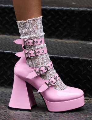 Lamoda Interstellar Plataforma Heels Rosas | 3051NGPOR