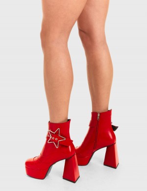 Lamoda Jailhouse Rock Plataforma Ankle Boots Rojos | 8157WROJY