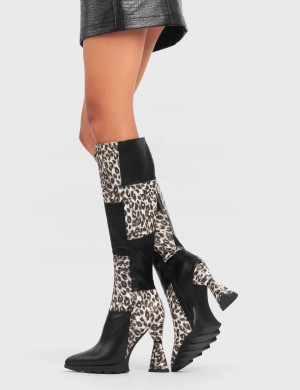 Lamoda Love Shot Plataforma Knee High Boots Negros | 9536LGXIQ
