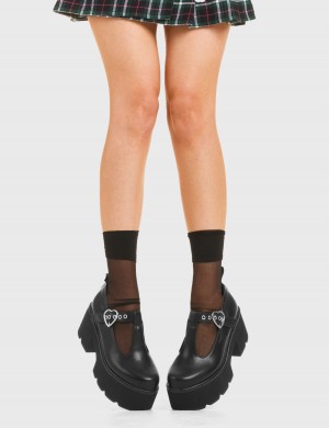 Lamoda Love Story Fornido Mary Jane Shoes Negros | 2930KJFGT