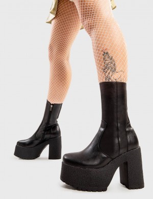 Lamoda Mannequin Worthy Plataforma Ankle Boots Negros | 2531XFBET