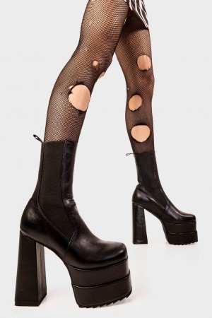 Lamoda Marine Plataforma Ankle Boots Negros | 1647WHMLI