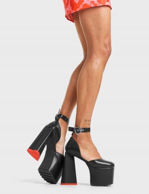 Lamoda Meet Again Plataforma Heels Negros | 8926QALKZ