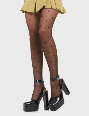Lamoda My Way Plataforma Heels Negros | 1023EOLKU