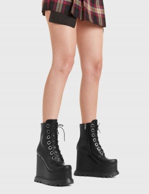 Lamoda Orphan Fornido Plataforma Ankle Boots Negros | 1872AHGVD