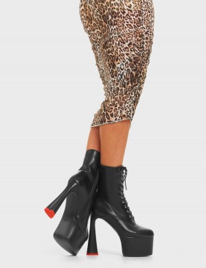 Lamoda Over Everything Plataforma Ankle Boots Negros | 0495ZRIFO