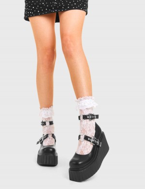 Lamoda Persuasive Fornido Plataforma Creeper Shoes Negros | 1076DVMEZ