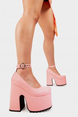 Lamoda Power Trip Fornido Plataforma Heels Rosas | 0396OQGMP