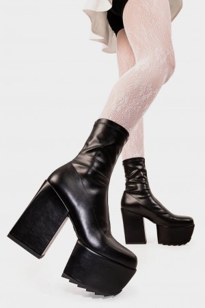 Lamoda Pretty Please Plataforma Ankle Boots Negros | 7981LHWAO
