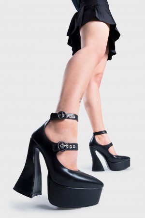 Lamoda Roamin' Plataforma Heels Negros | 8056MKXNA