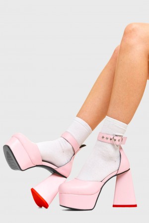 Lamoda Sole Mate Plataforma Heels Rosas | 4629TIHDW