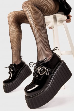 Lamoda Stick To It Fornido Plataforma Creeper Shoes Negros | 1048VIASN