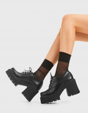 Lamoda Temptation Fornido Plataforma Shoes Negros | 1084UAHXV