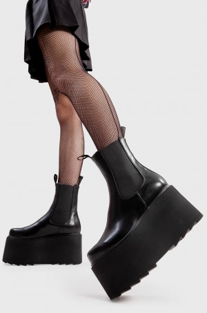 Lamoda Time Waster Fornido Plataforma Ankle Boots Negros | 0945XJSBM
