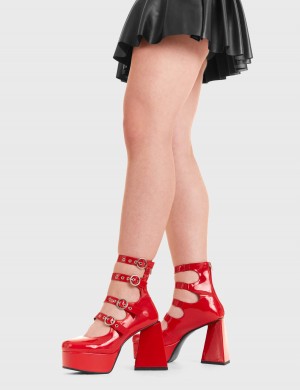 Lamoda True Romance Plataforma Heels Rojos | 3185LHWEF