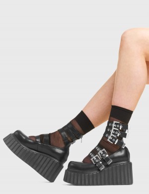 Lamoda Under The Influence Fornido Plataforma Creeper Shoes Negros | 6743WJHNQ