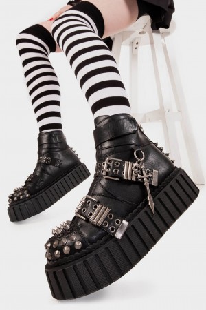 Lamoda Virtual Insanity Fornido Ankle Creeper Boots Negros | 8564CHKJA